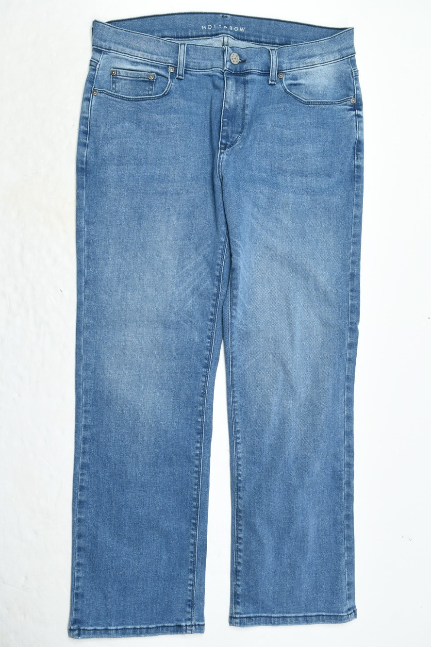 Mott & Bow Staple Jeans Mens 32x30 (34x29) Blue 5-Pocket Straight Leg Stretch